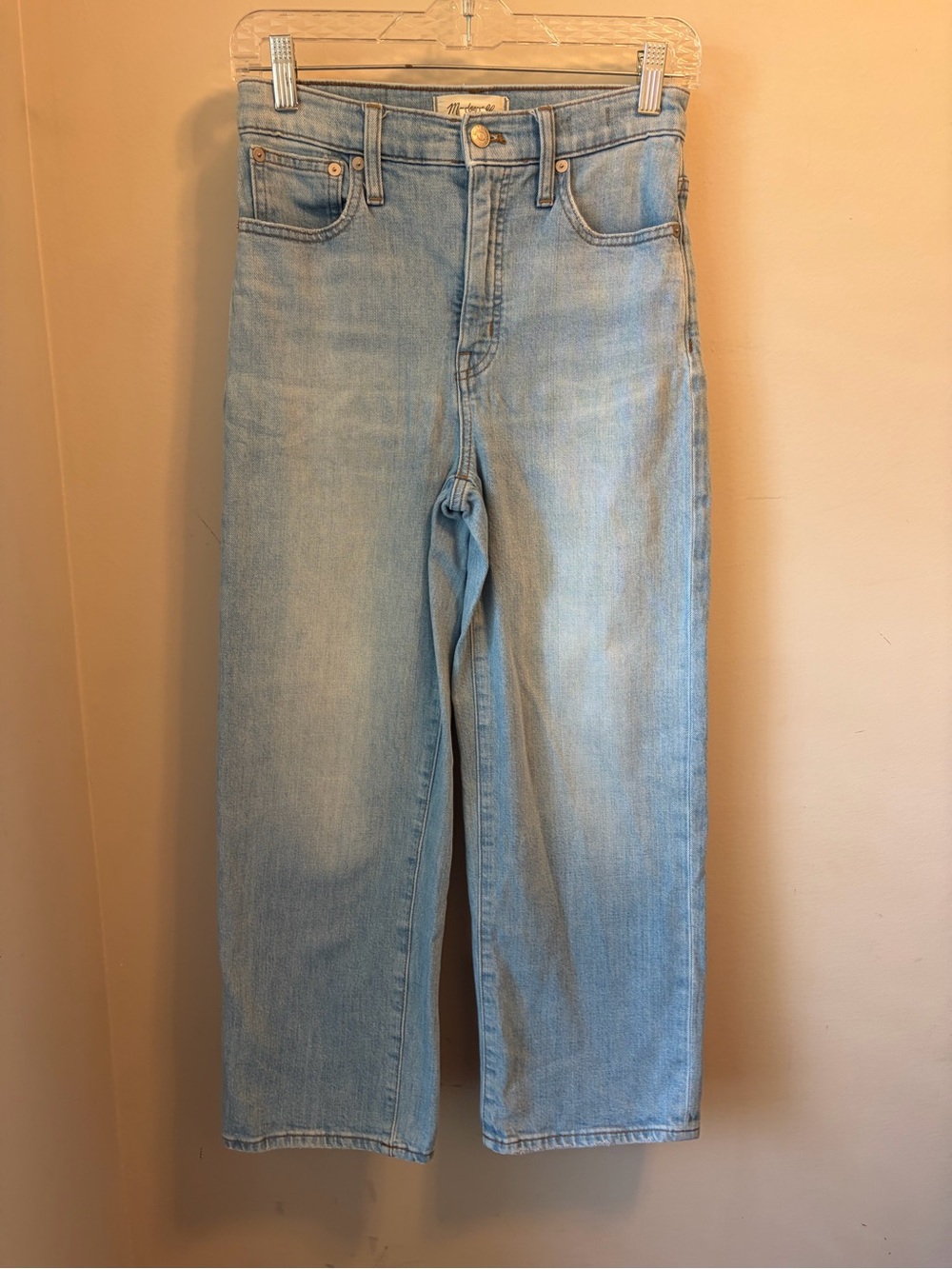 Madewell Slim Wide Leg Crop Jeans Women’s Size 25 Light Wash High Rise